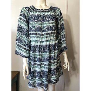 Alya Dress Bell Sleeves Elastic Neck Lined